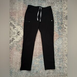 Figs Black cargo scrub pants